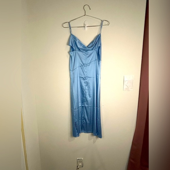 Unbranded Light Blue Satin Slip Dress - Size Small - Picture 6 of 10